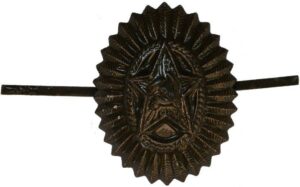 Army officer hat badge for field uniform.