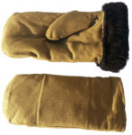 Russian military soldier sheepskin mittens.