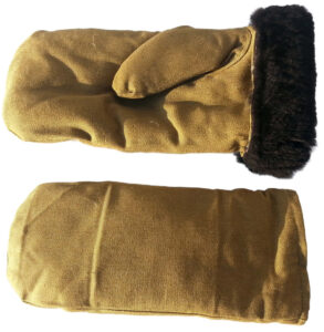 Russian military soldier sheepskin mittens.