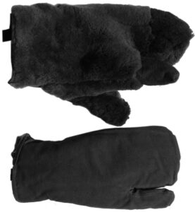 Russian Army sniper sheepskin mittens. Lobster claw.