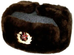 Army ushanka. Mouton. Brown.