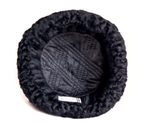 Karakul sheepskin ushanka. Black.