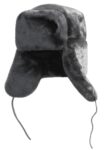 Gray sheepskin ushanka