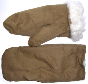 Russian military soldier sheepskin mittens.