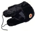 Black sheepskin ushanka