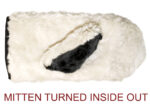 Black military soldier sheepskin mittens.