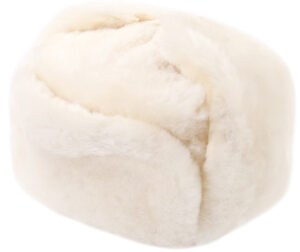 White sheepskin ushanka